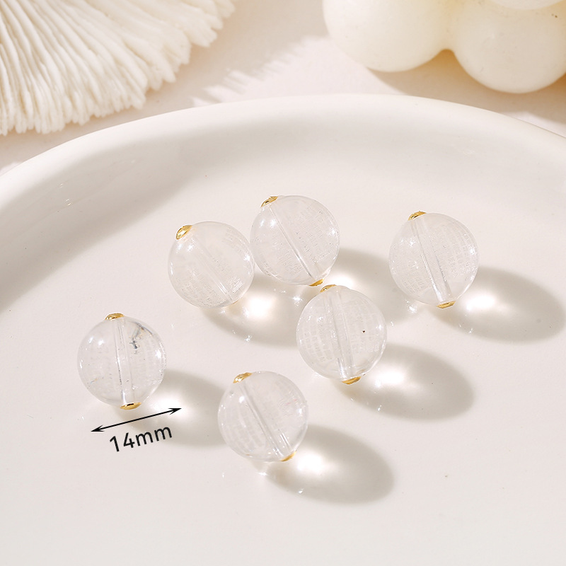 13:Style 21 natural white Crystal Heart Sutra spacer beads 14mm