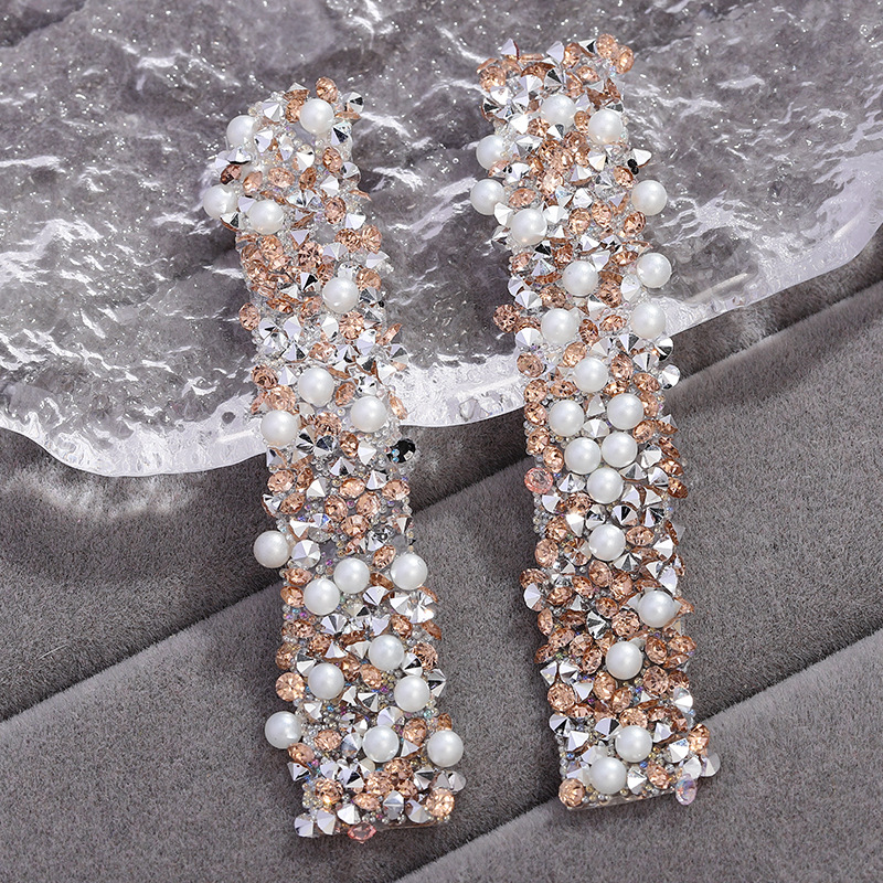 25:25 solid color champagne diamond [with pearls]]