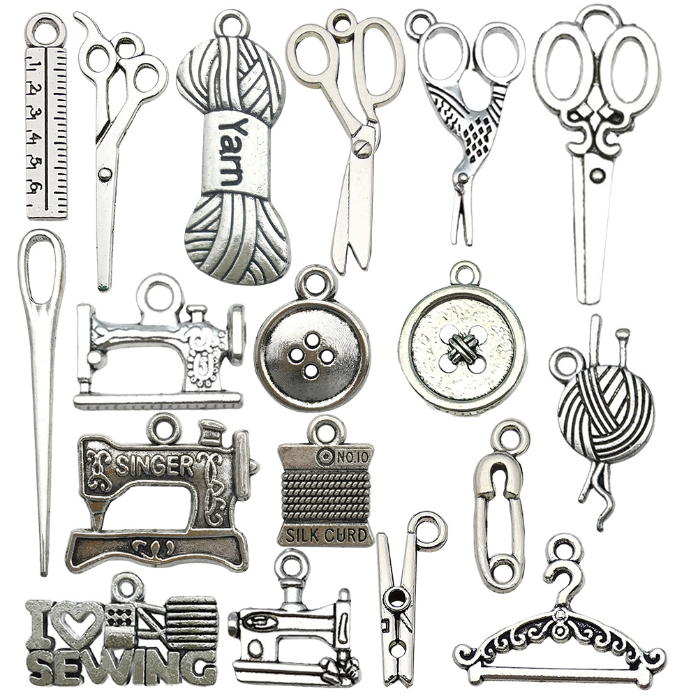 1:Mix 20pcs ancient silver sewing machine series