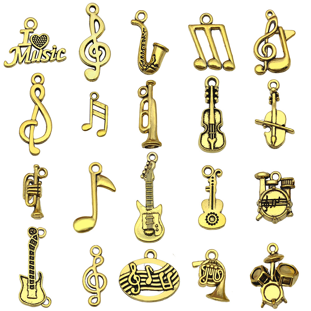 1:Mix 20pcs ancient gold music series