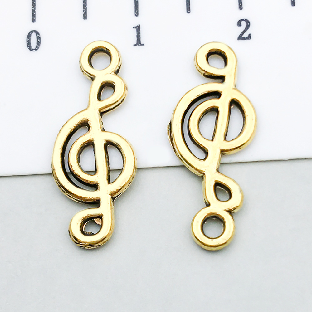 7:1 ancient gold music symbol 8*20mm