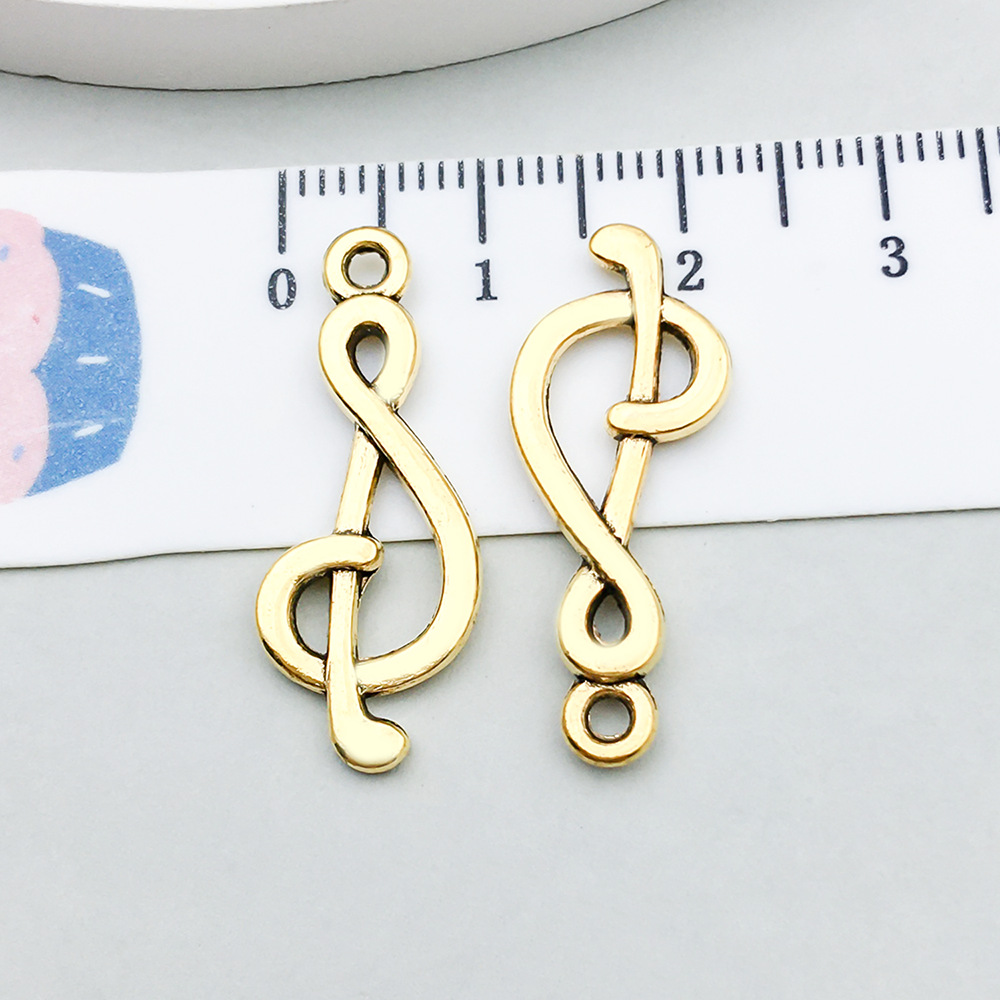 21:1 ancient gold music symbol 10*27mm-