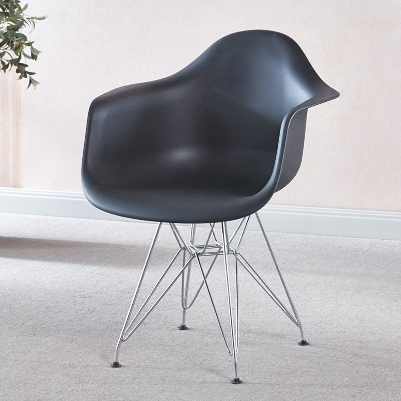 Electroplated silver legs black