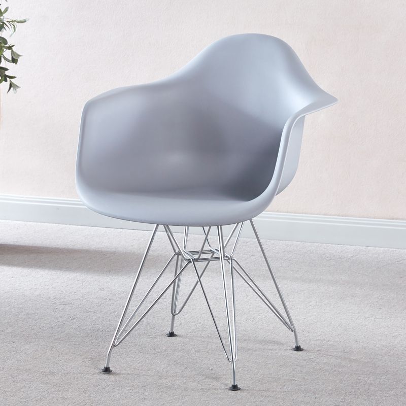 Electroplated silver legs gray