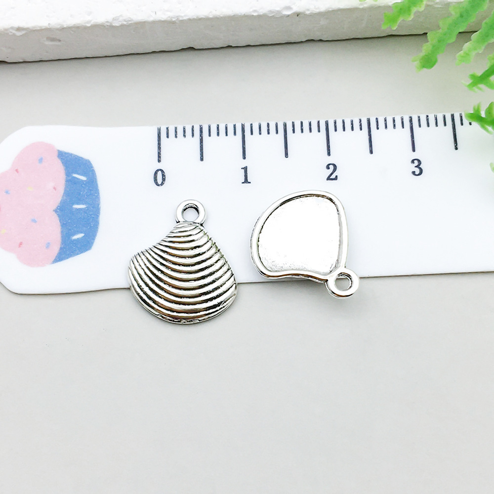 9:1 ancient silver shell 15*13mm-0.6g-10372