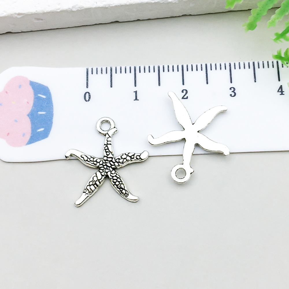 11:1 ancient silver starfish 19*18mm-0.6g-10382