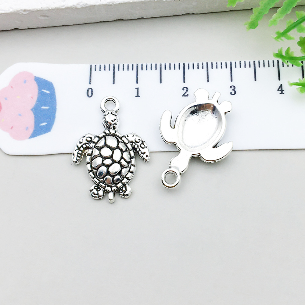 14:1 ancient silver turtle 15*23mm-1.5g-11264