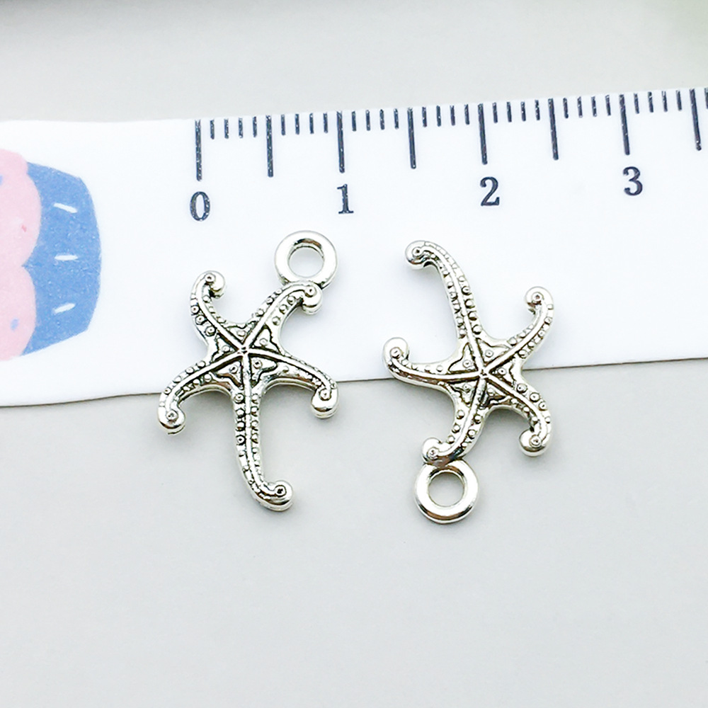 18:1 ancient silver starfish 12*18mm-1g-16313