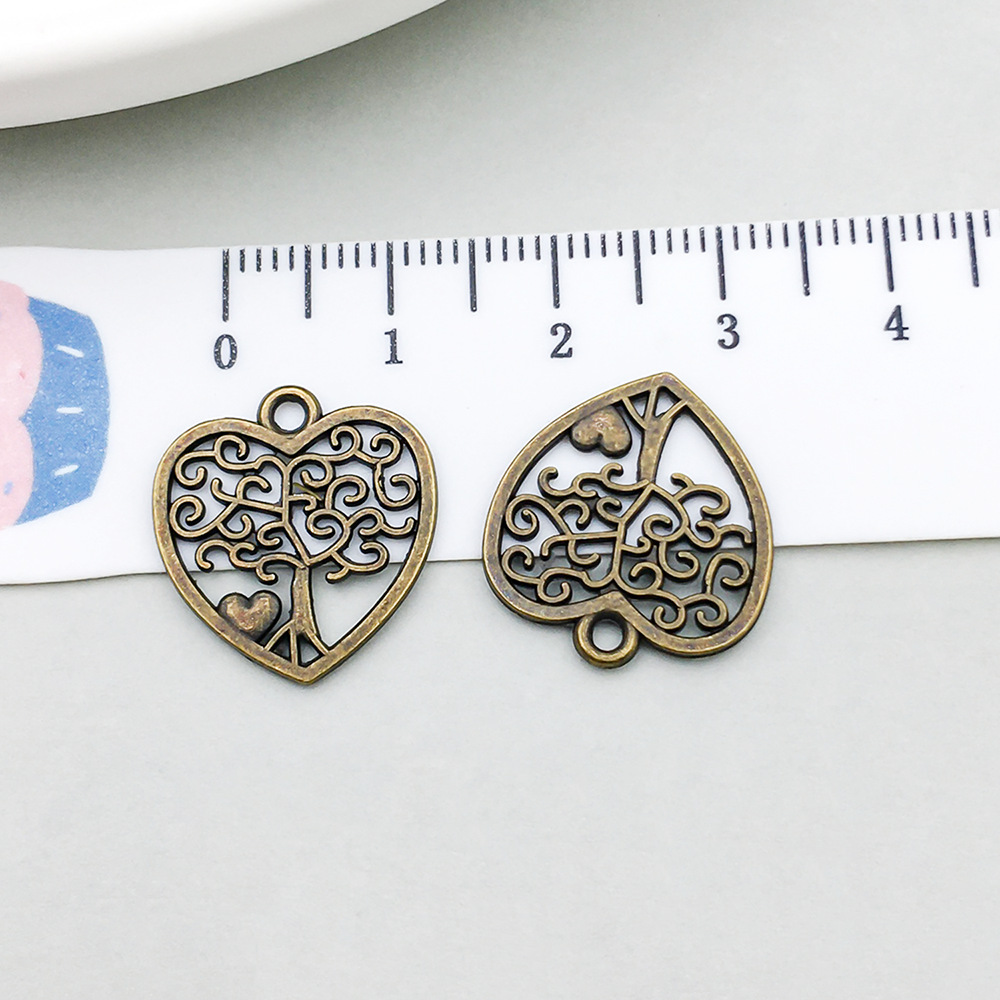 6:1 ancient green heart-shaped tree of life 17*18mm