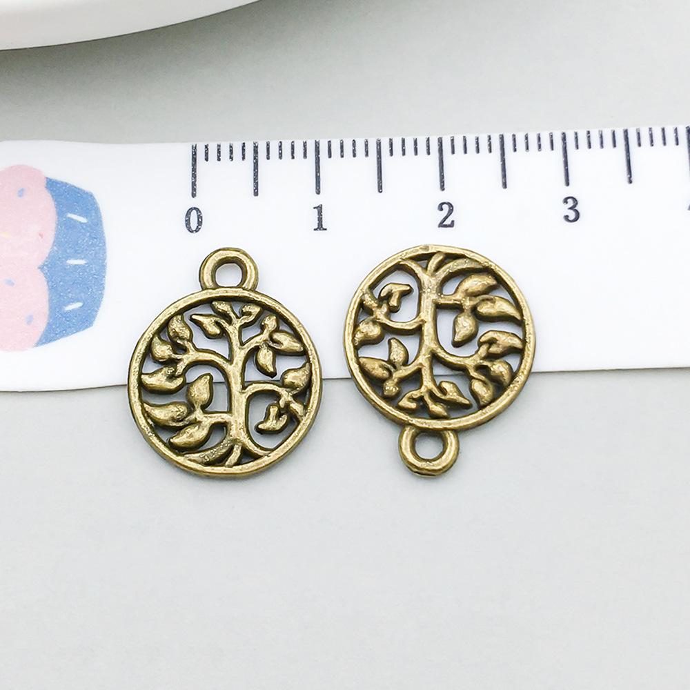 7:1 ancient green round tree of life 15*18mm