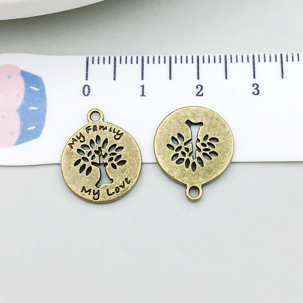 10:1 ancient green round tree of life 14*17mm-