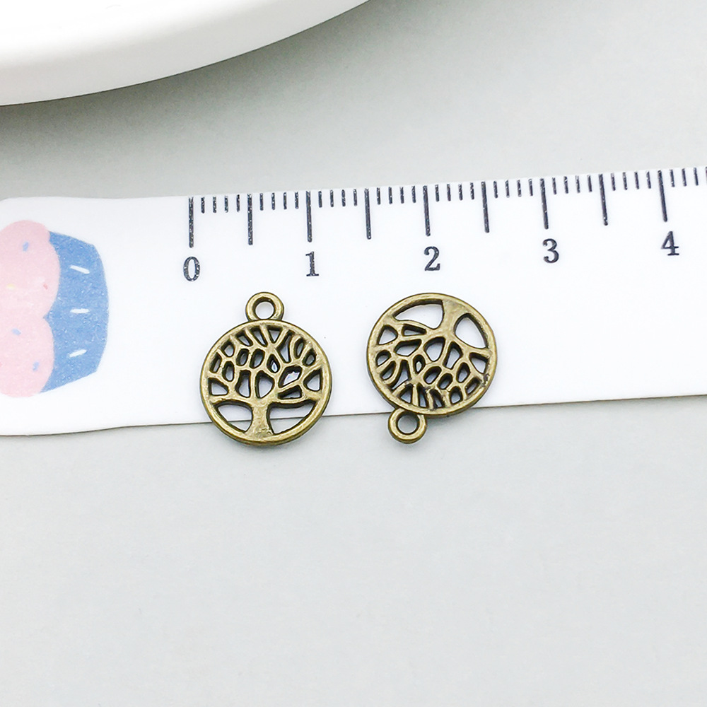 14:1 ancient green round tree of life 11*13mm-