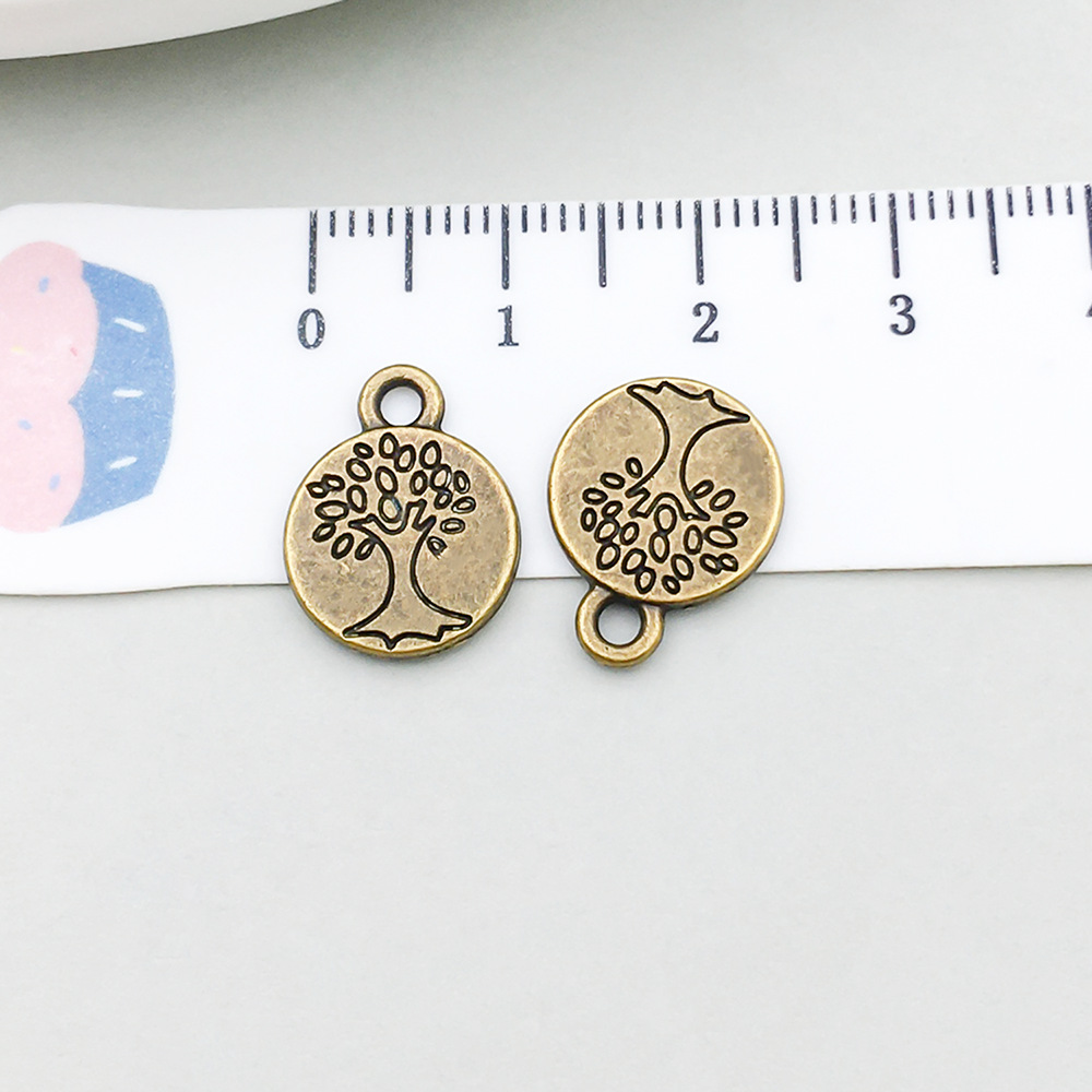 20:ancient green round tree of life 12*15mm-