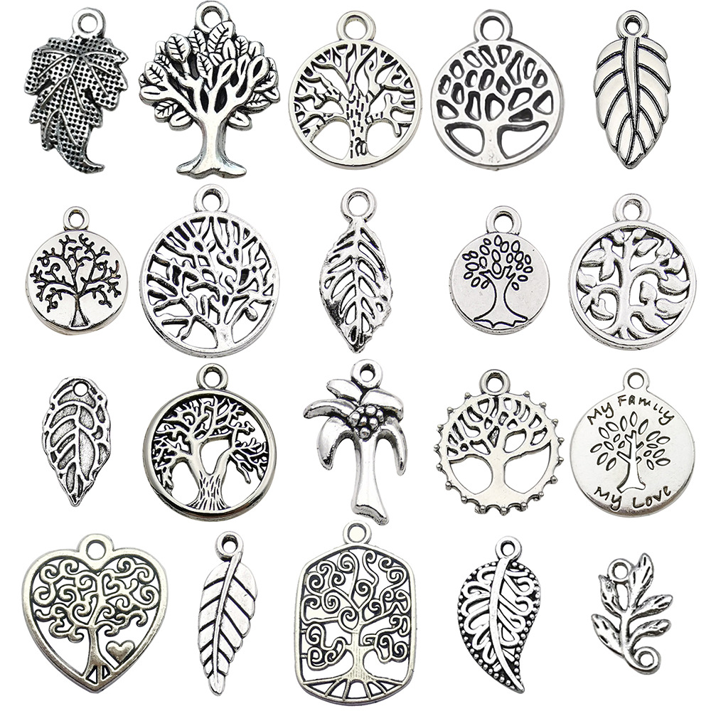 1:Mix 20pcs ancient silver trees series-