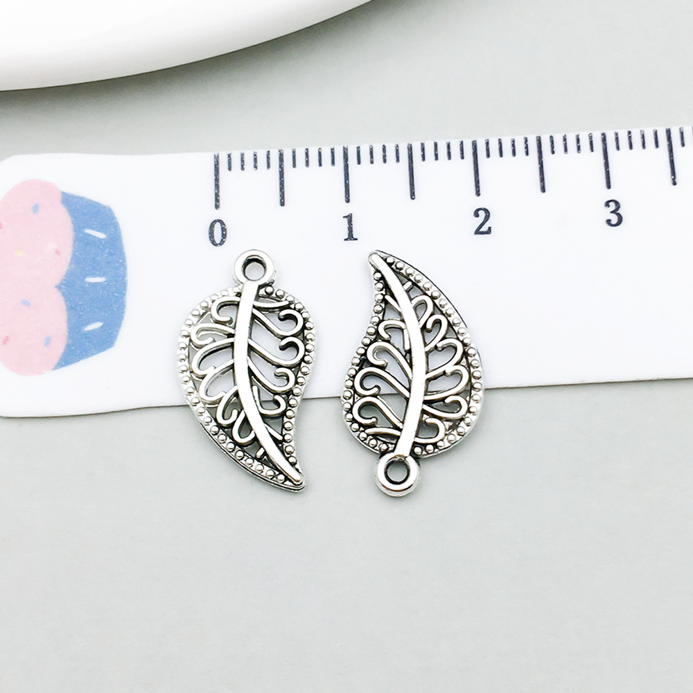 5:1 ancient silver leaf 9*17mm-