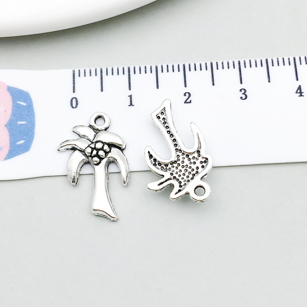 10:1 ancient silver coconut tree 13*20mm-