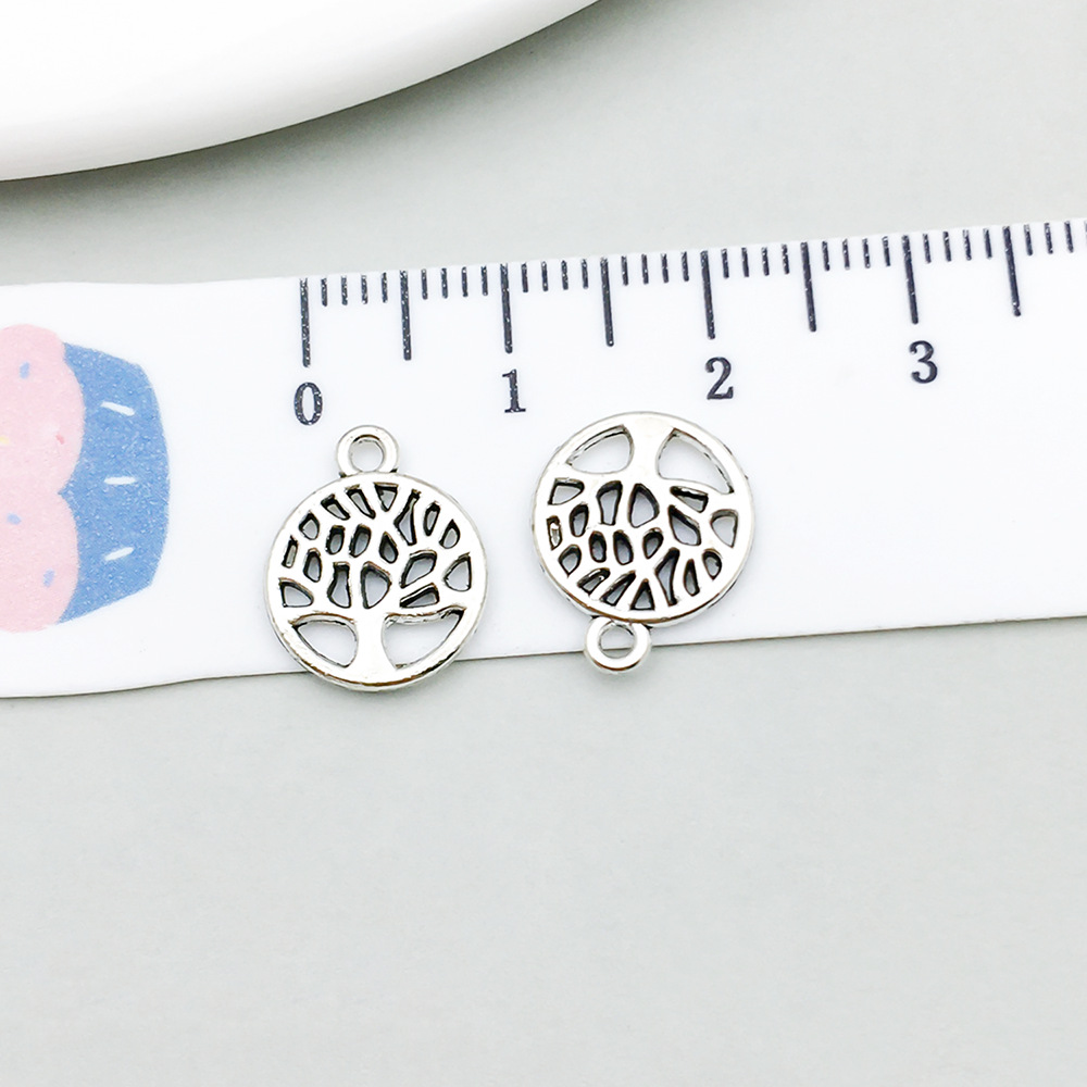 20:1 ancient silver round tree of life 10*13mm-