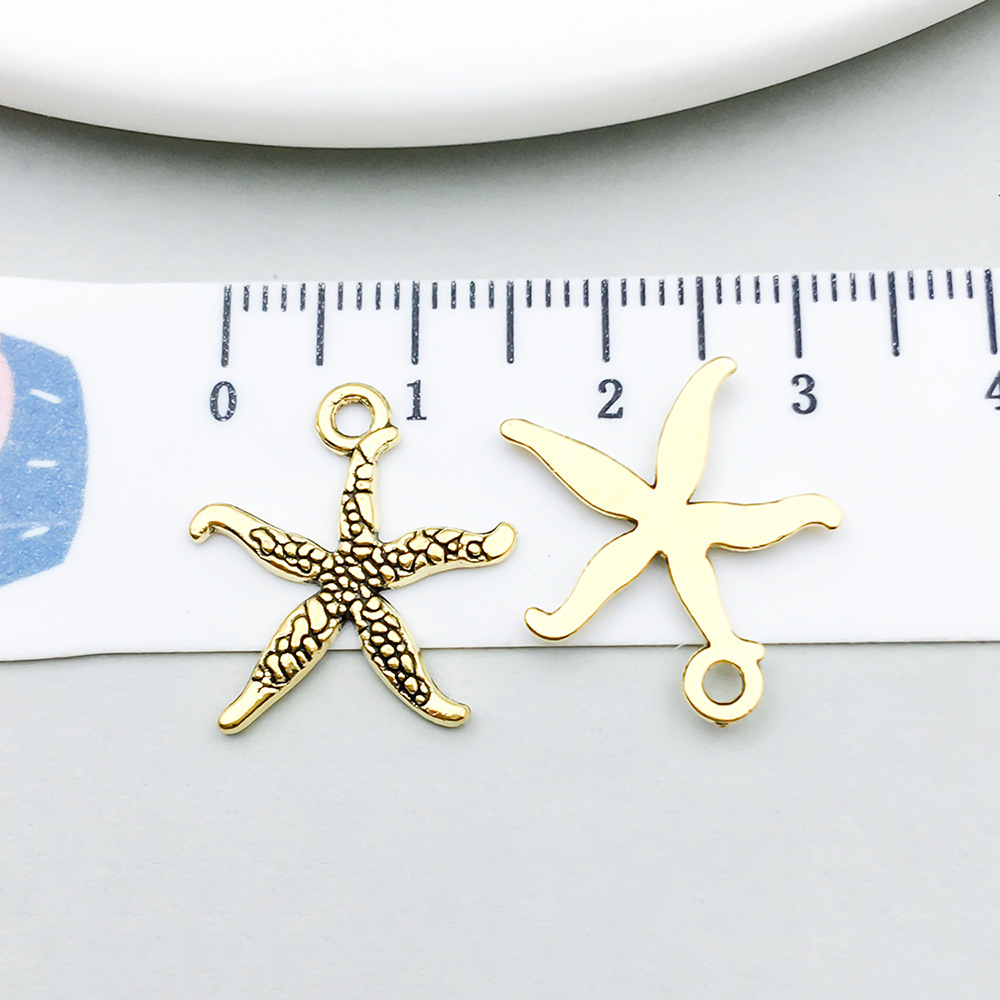 5:1 ancient gold starfish 18*17mm--20729