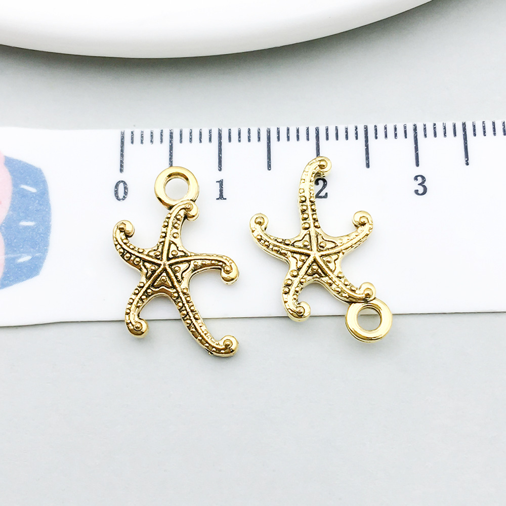 8:1 ancient gold starfish 17*15mm-20732