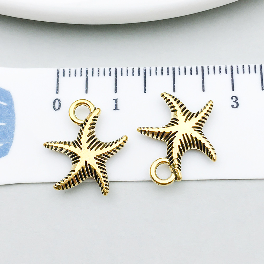 10:1 ancient gold starfish 16*14mm--20734