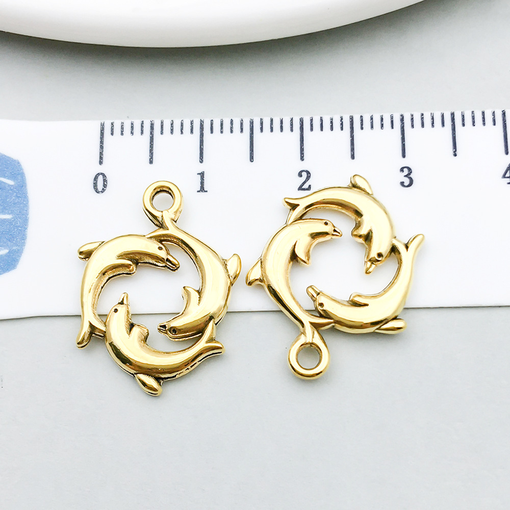 12:1 ancient gold dolphin 21*17mm-20736