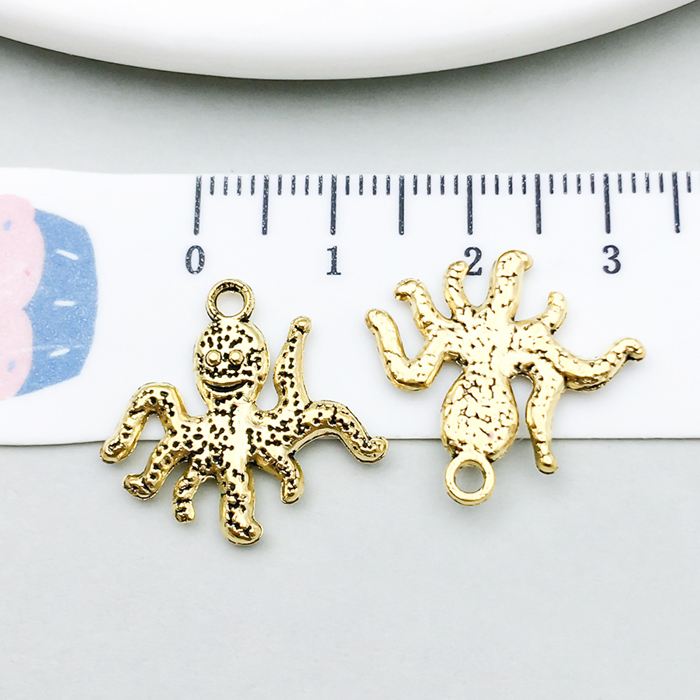 13:1 ancient gold octopus 19*20mm--20737