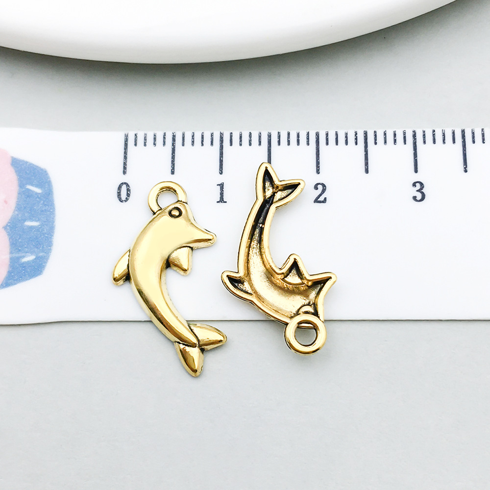 14:1 ancient gold dolphin 20*11mm--20738