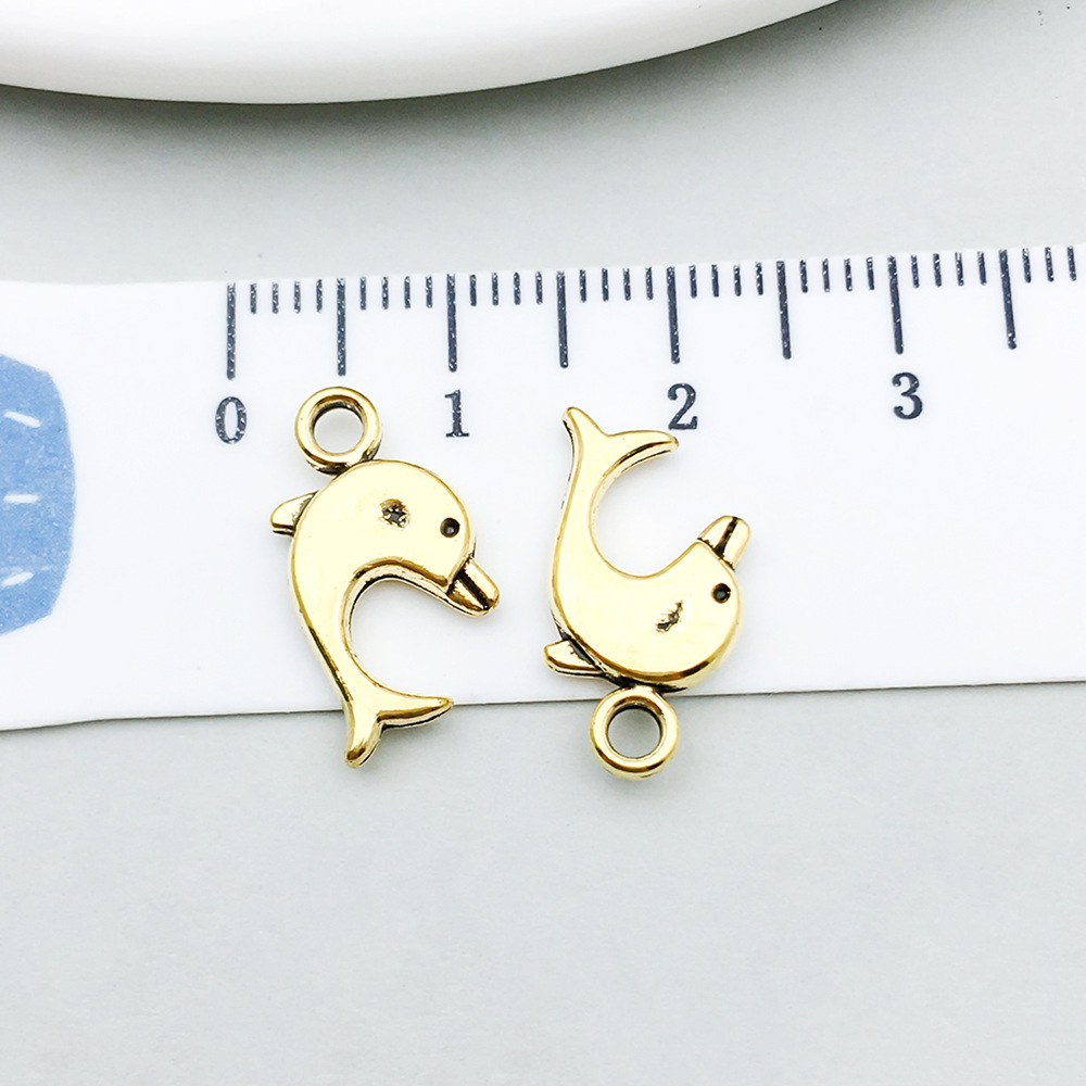 16:1 ancient gold dolphin 17*9mm--20740
