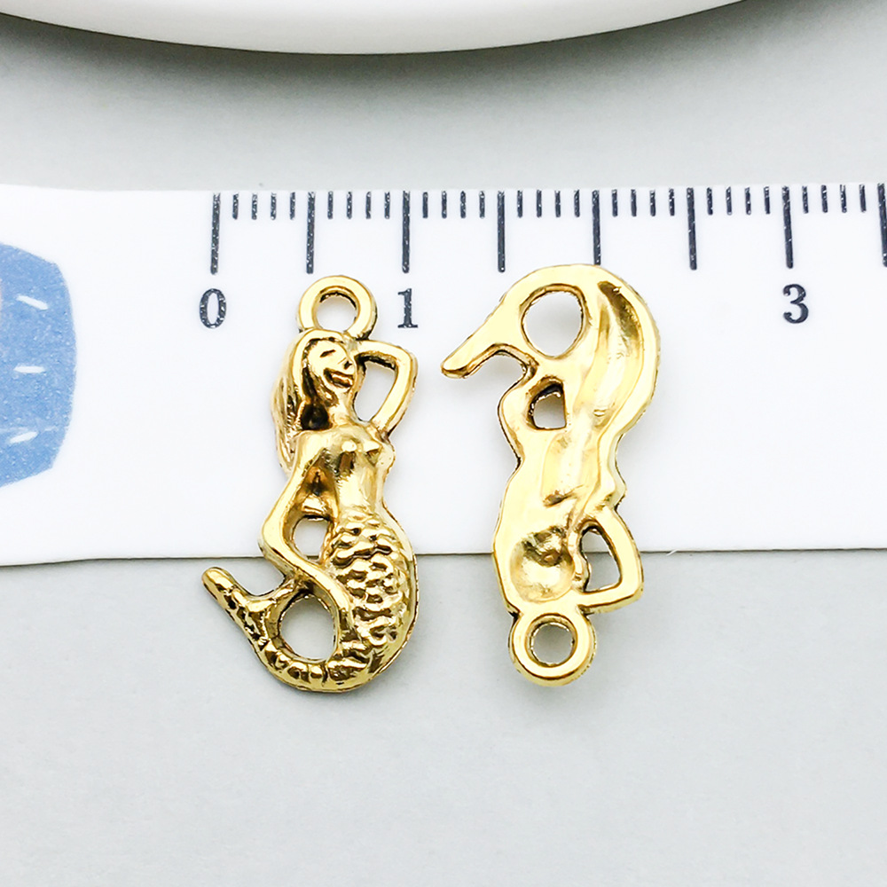 17:1 ancient gold mermaid 22*11mm--20741
