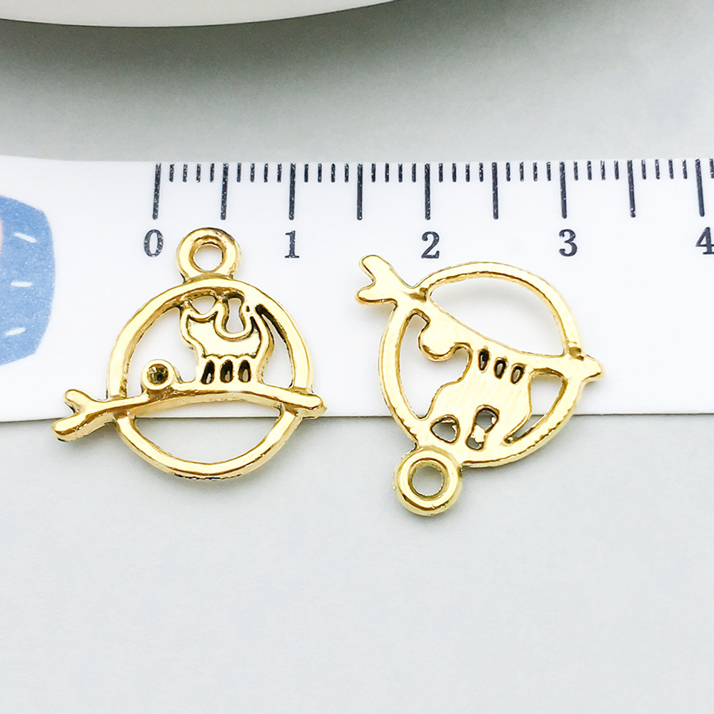 7:1 ancient gold branch ring cat 19*19mm-1g-20590