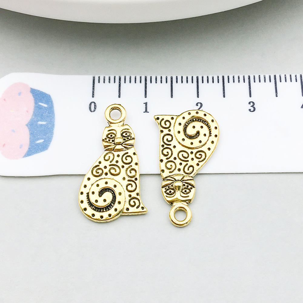 18:1 ancient gold circle cat 21*12mm-1.3g-20601