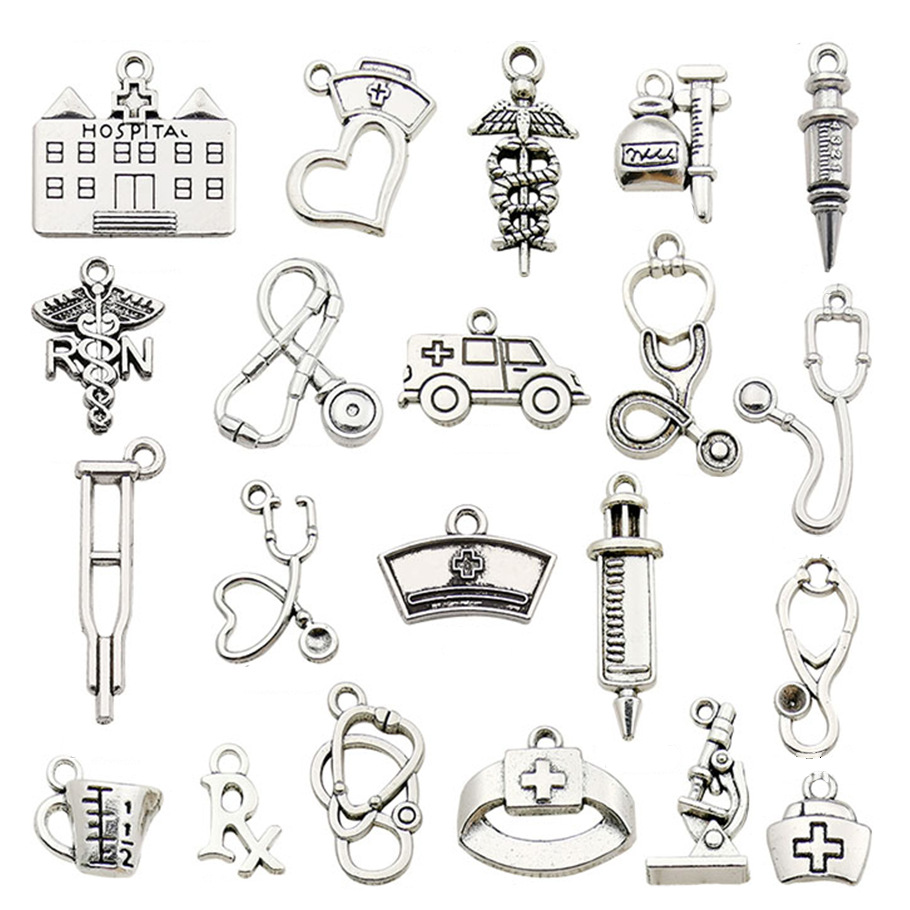 1:Mix 20pcs Ancient Silver Medical Series-SN03