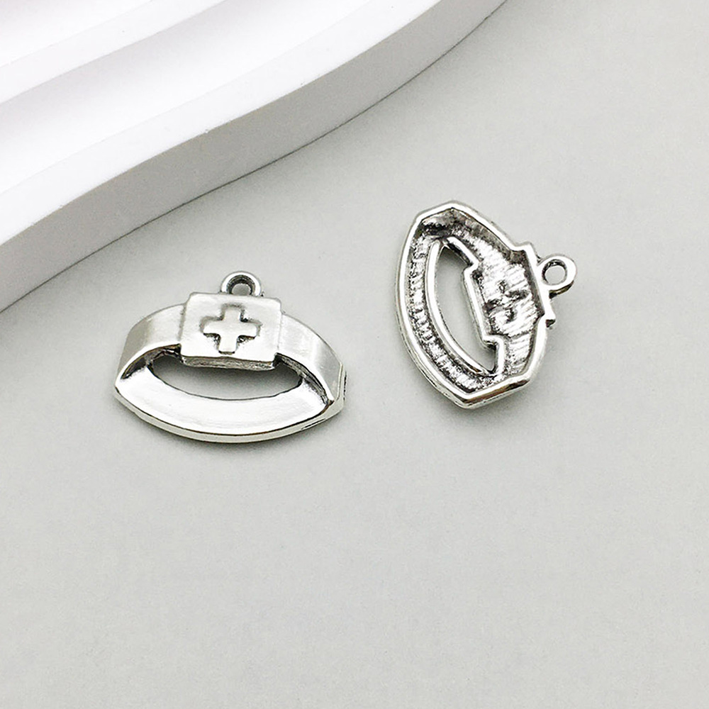 4:1 ancient silver medical hat 20*17mm-1.7g-10432