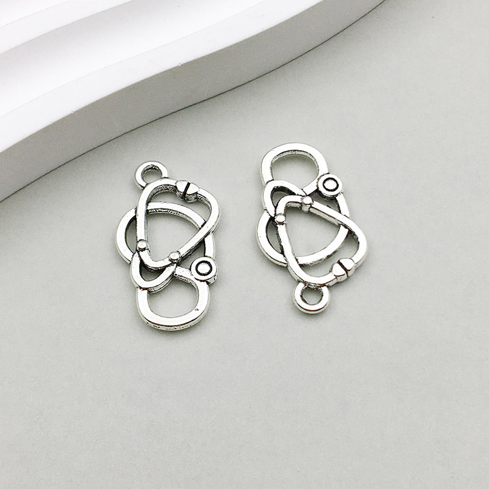 5:1 ancient silver medical earpiece 12*23mm-1.2g-10433