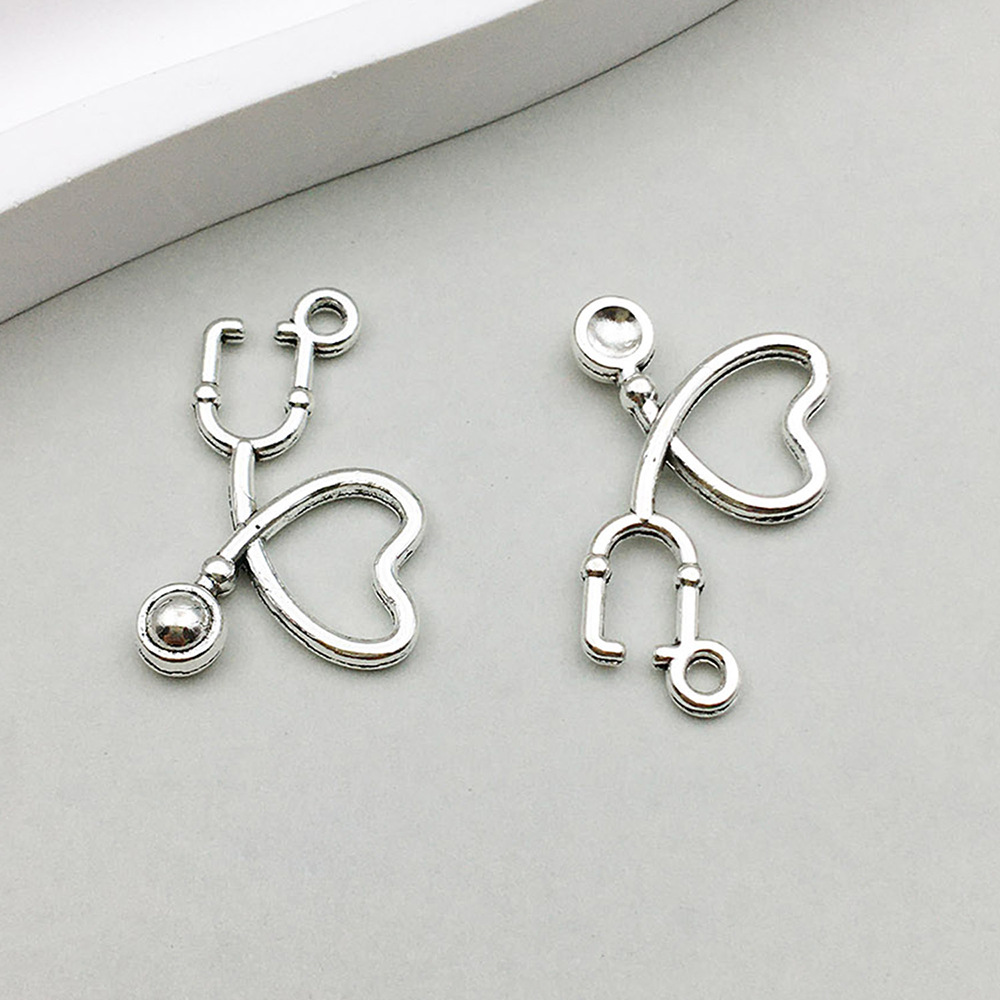 8:1 ancient silver medical earpiece 14*21mm-0.9g-10436