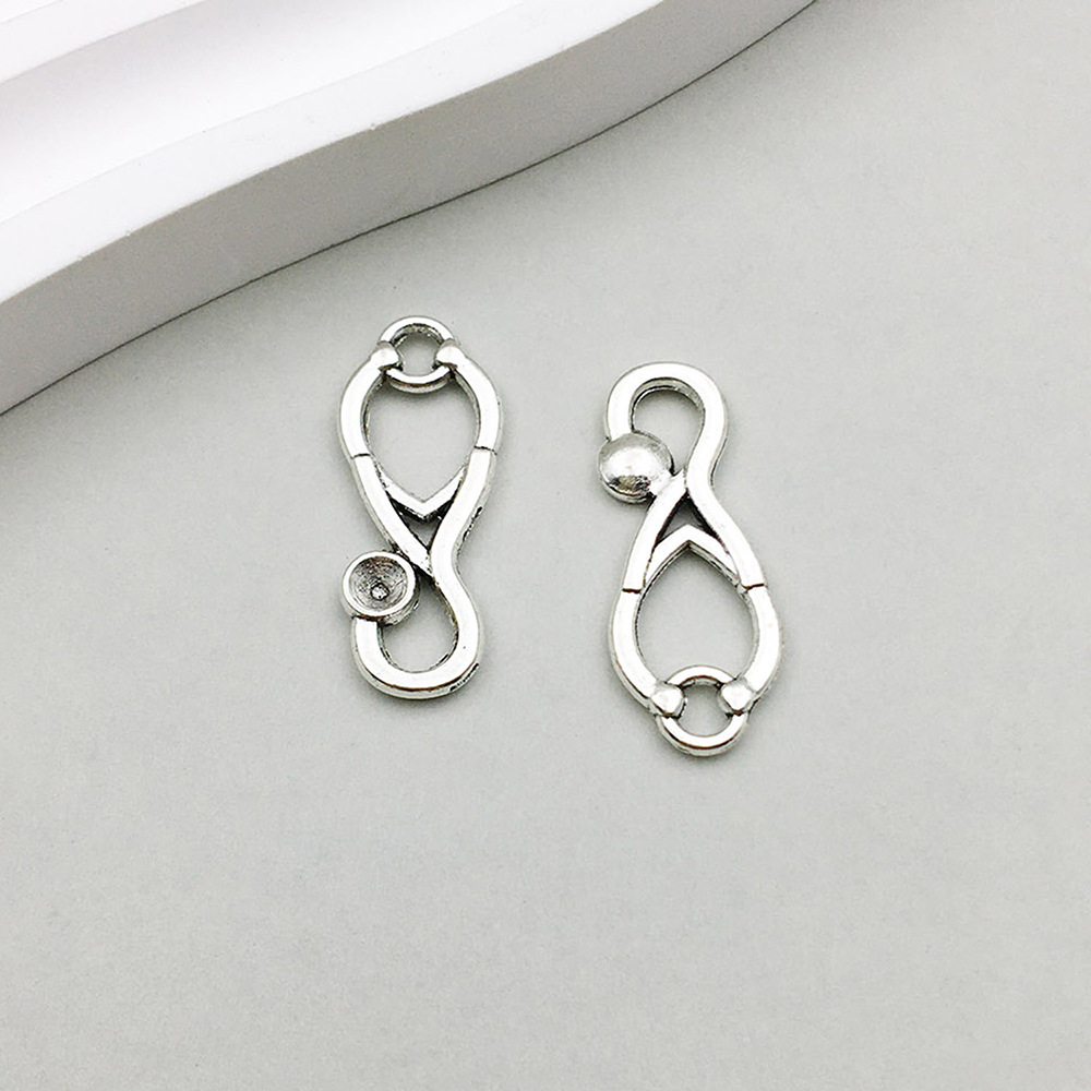 13:1 ancient silver medical earpiece 10*23mm-0.8g-10441