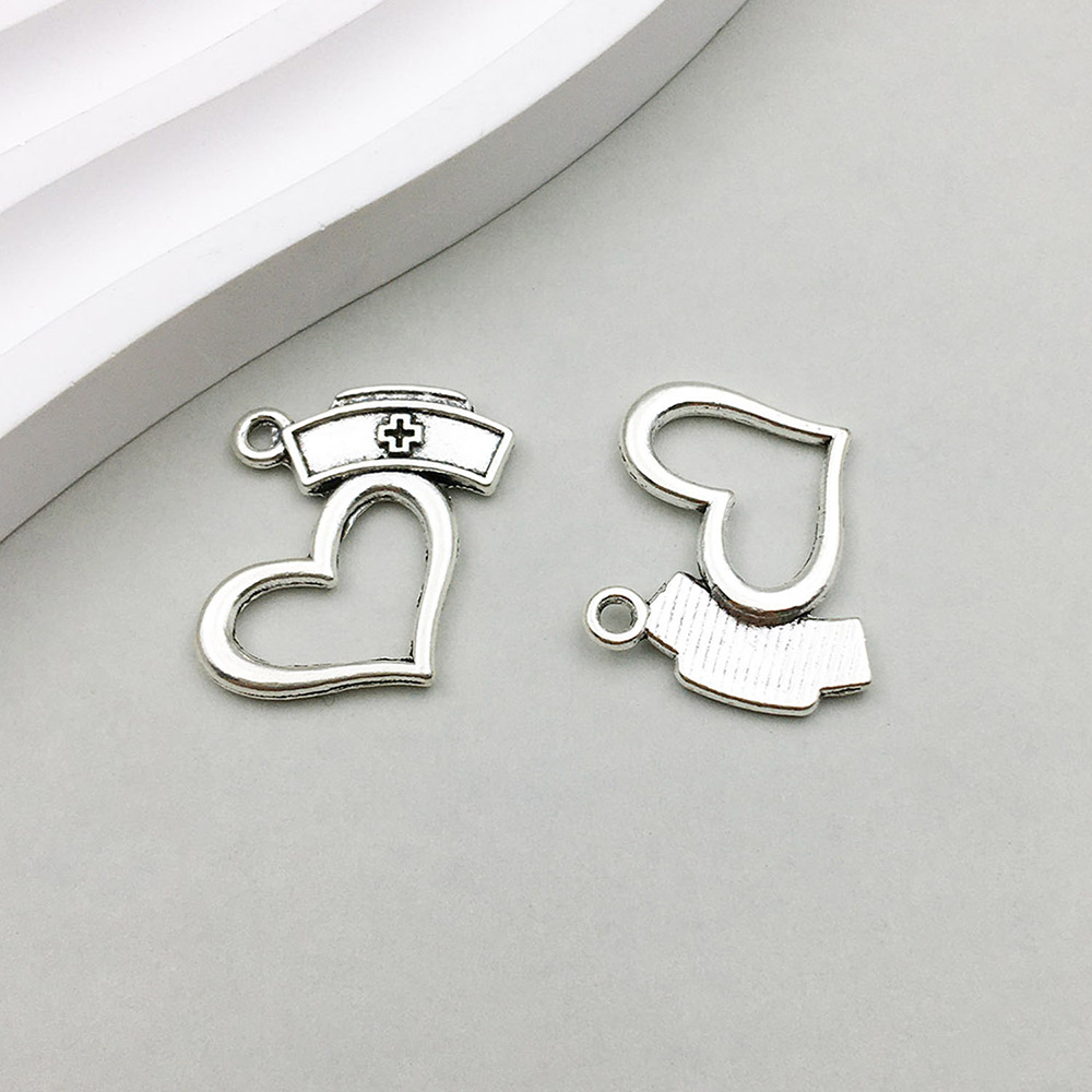 15:1 ancient silver love nurse hat 17*20mm-1.5g-10443