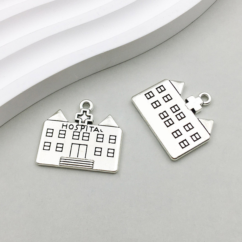 17:1 ancient silver rectangular hospital 21*23mm-4g-10605