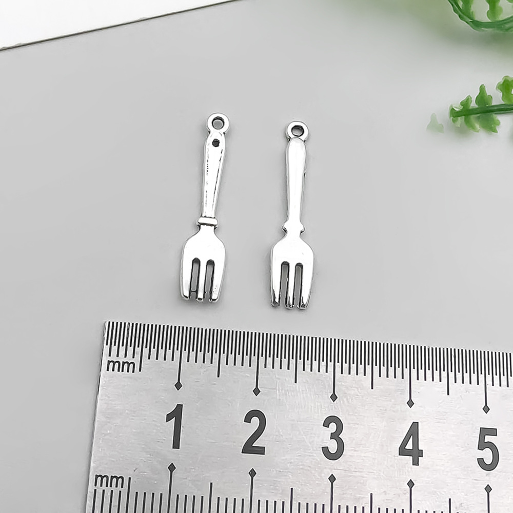 10:1 ancient silver tableware fork 6*25mm-0.7g-11231