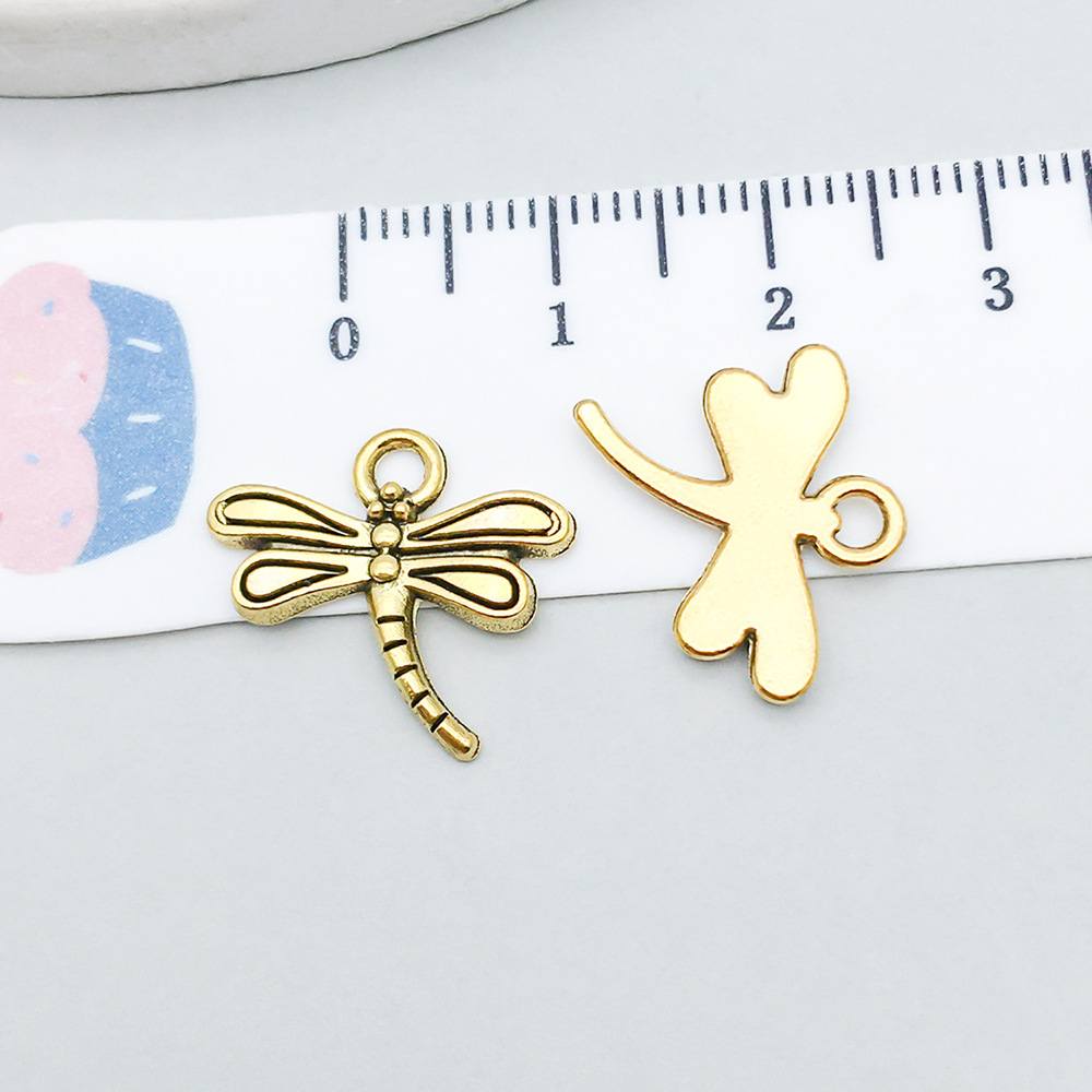 8:1 ancient gold dragonfly 17*15mm-0.7g-20168