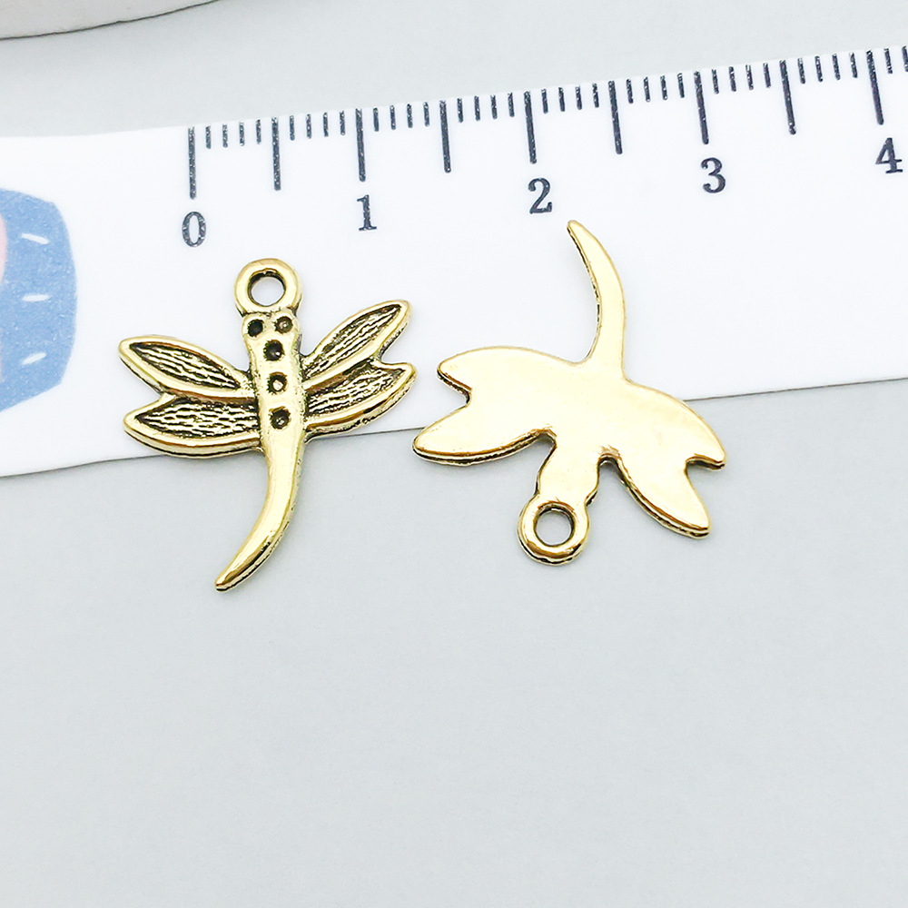 10:1 ancient gold dragonfly 17*19mm-1g-20170