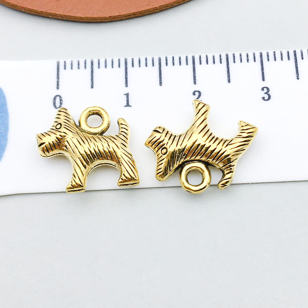 12:1 ancient gold long-haired dog 13*13mm-1.6g-20562