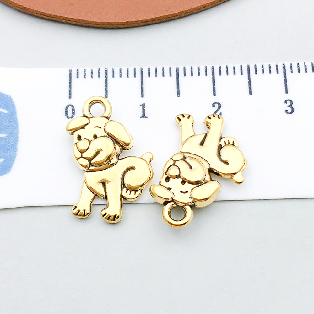 16:1 ancient gold smiley dog 17*11mm-1.2g-20566