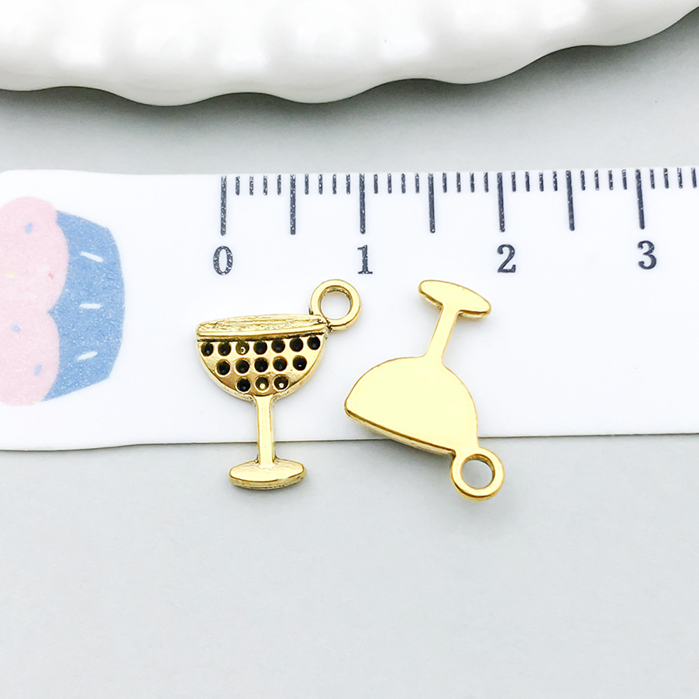 2:1 ancient gold red wine glass 12*15mm-0.7g-20747