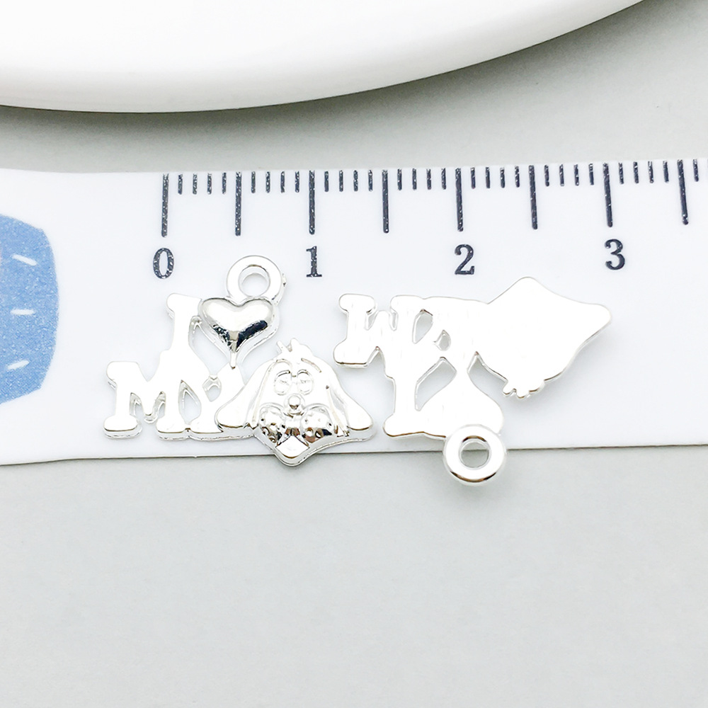 17:1 bright silver letter 14*18mm-0.9g-20550