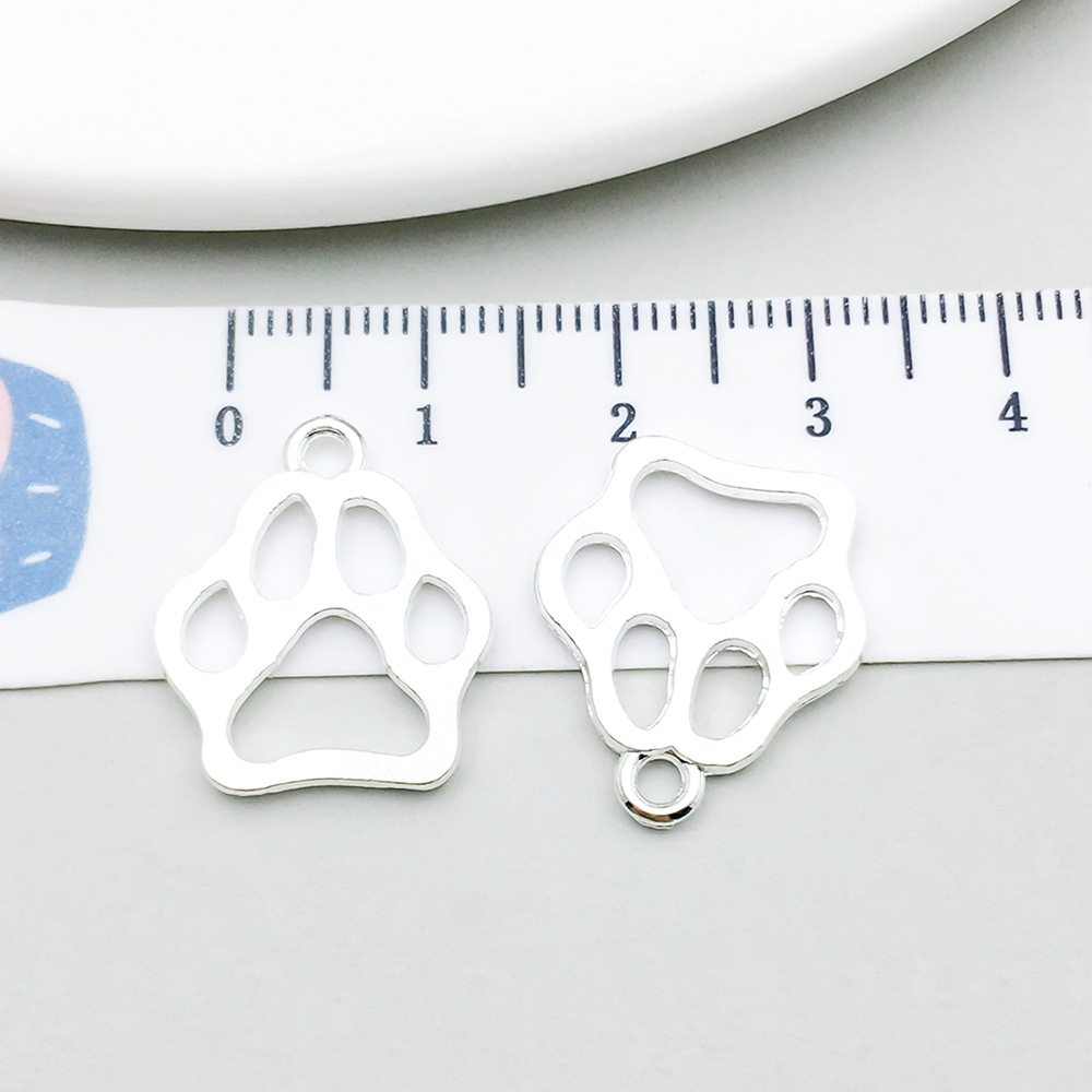 21:1 bright silver dog paw 20*17mm-1.2g-20654