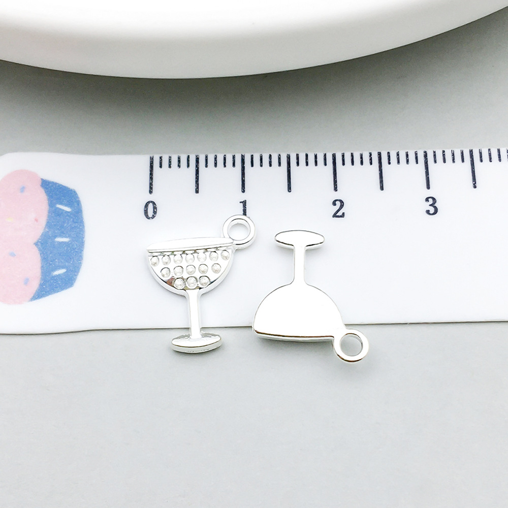 2:1 bright silver wine glass 12*15mm-0.7g-20787