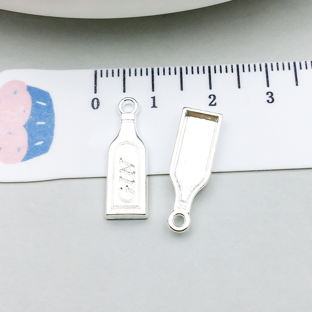 5:1 bright silver wine bottle 7*20mm-0.9g-20790