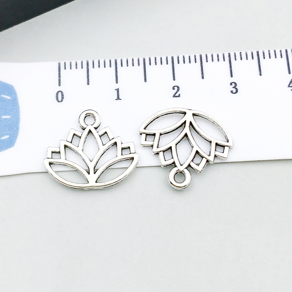 3:1 ancient silver hollow lotus 14*16mm-0.8g-9050