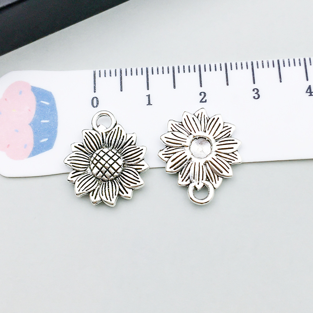 6:1 ancient silver sunflower 14*19mm-1.4g-10402